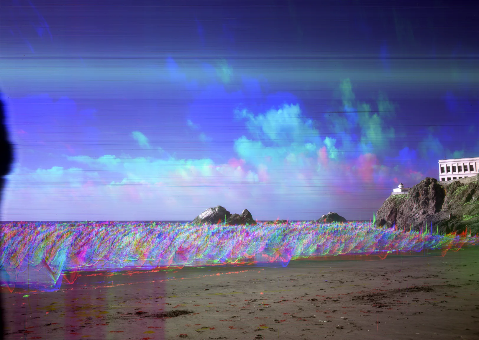  Ocean Beach/Giant Camera, 2016, Archival Pigment Print 32 X 45" 