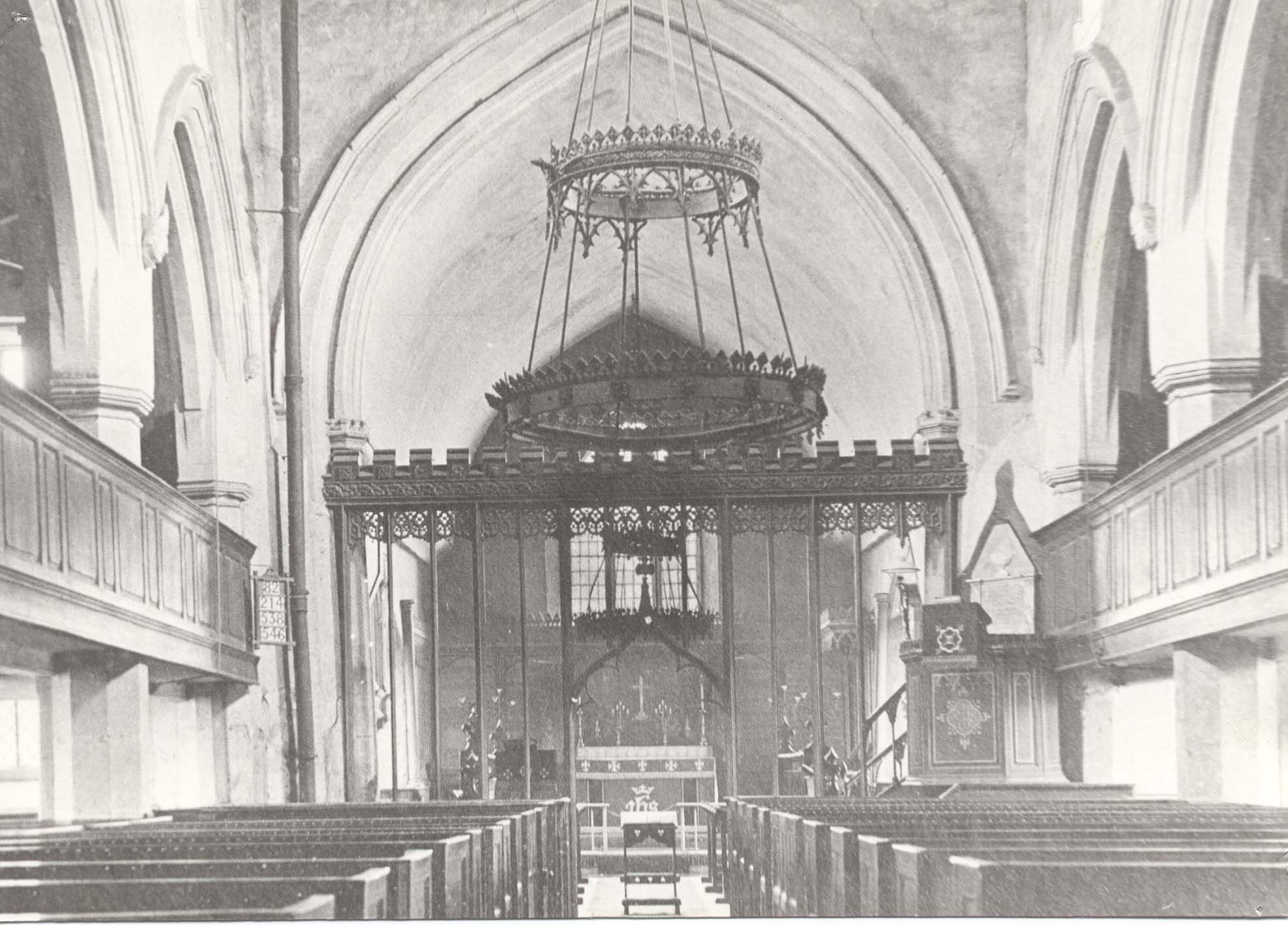 Inside the nave, circa 1900