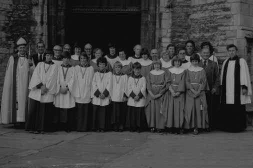 1980 choir with Revd David Towers 