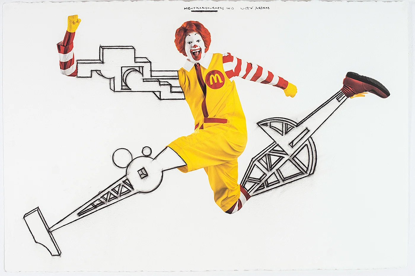 Mac- Transformers, 2013. Mixed Media on Paper 26 x 40 in
