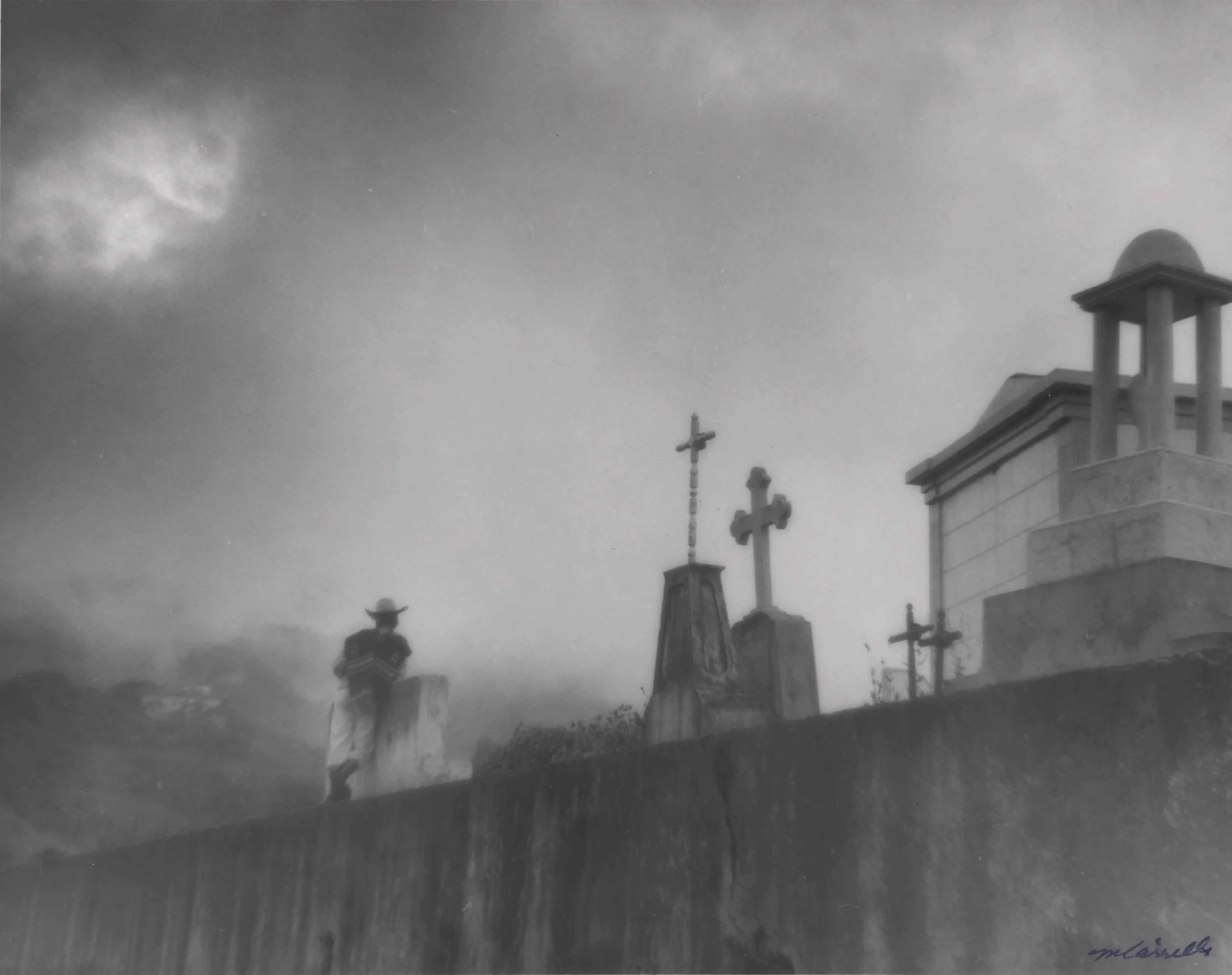 Cemetery in Mist (Zacapoaxtla, Puebla), c. 1955-75.Black & White photograph on paper. 8 x 10