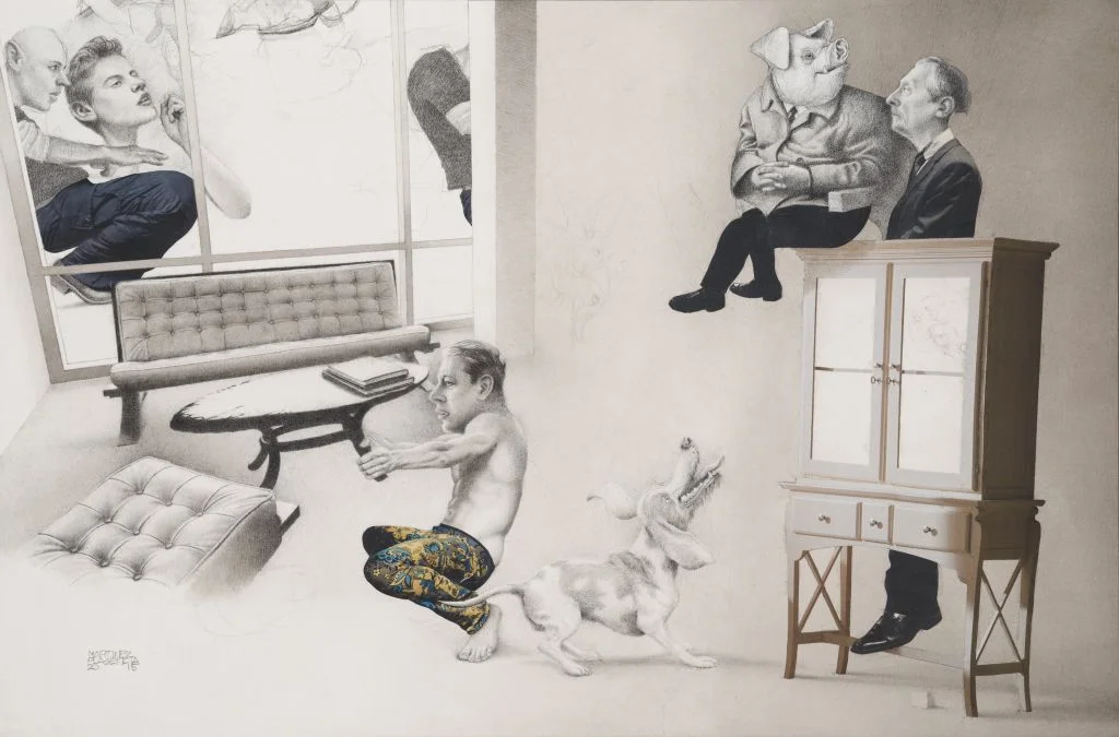 Condominio . Lápiz, tinta, acuarela y collage s/papel. 29 x 43.7 cm, 2015