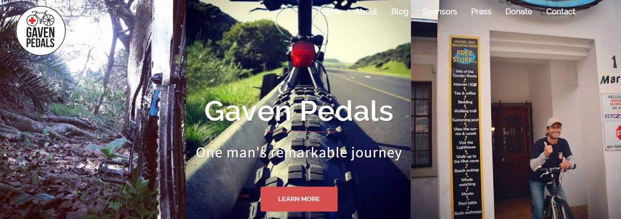 Support Gaven as he pedals from Cape to Cairo for the Red Cross.