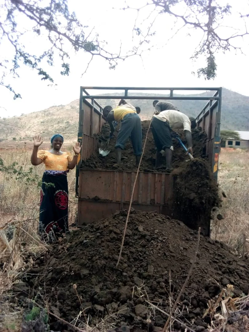 Women’s group begins work on the permaculture plans for the school land