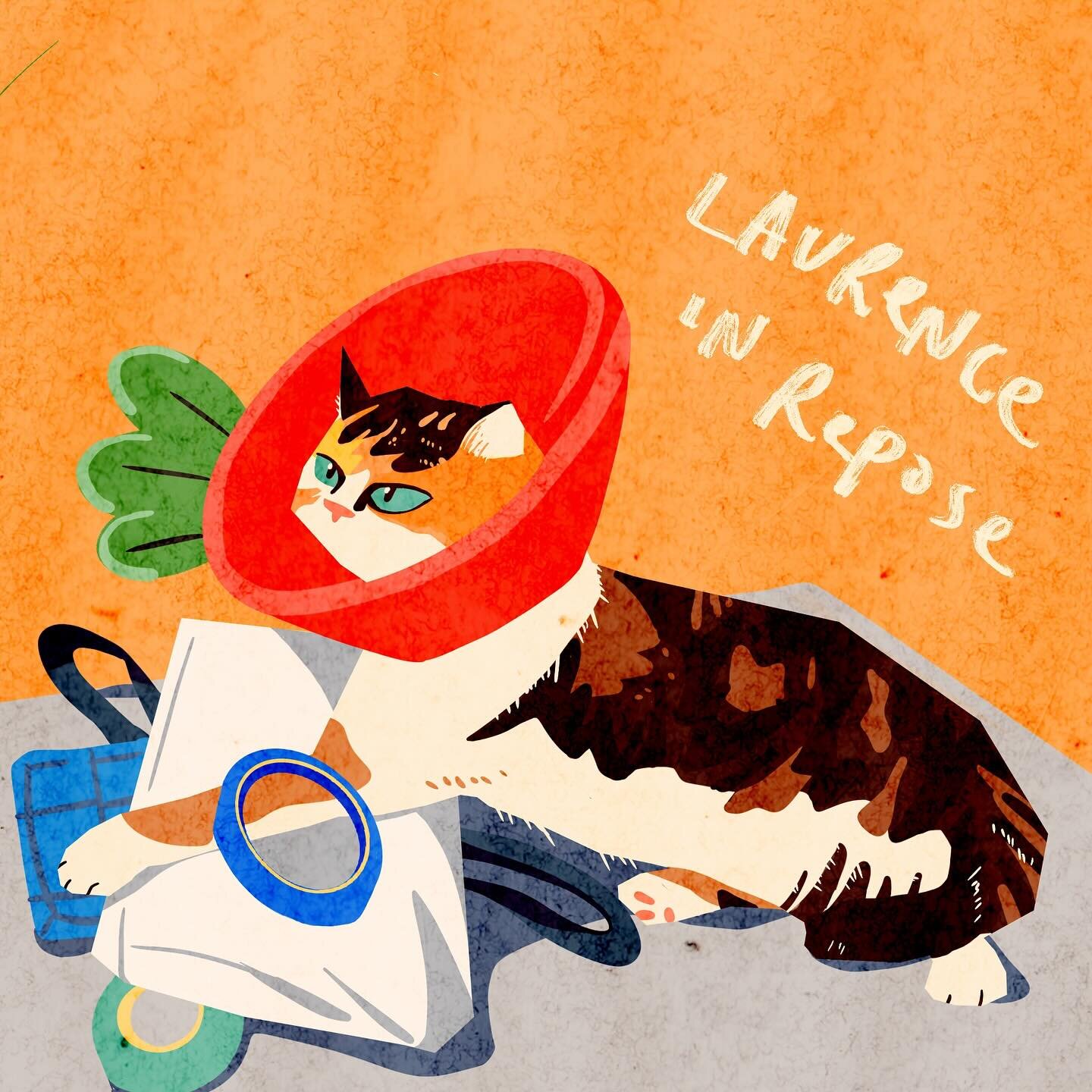 Very late but here&rsquo;s a quick &ldquo;life drawing&rdquo; I did of @olijstudio_travels kitty, Laurence. Look at that gaze! That poise..and that carrot! 🥕 😂 I saw the picture in my stories and just had to give it a go lol I&rsquo;m also having a