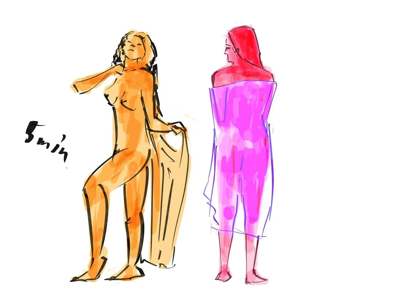 Femme life drawing night was so much fun 🤩 thank you @artsbyrania and @motherofpearl.collective for hosting! I was incredibly rusty but that didn&rsquo;t even matter much because the space was so relaxed and easy going. It felt nice to be able to ju