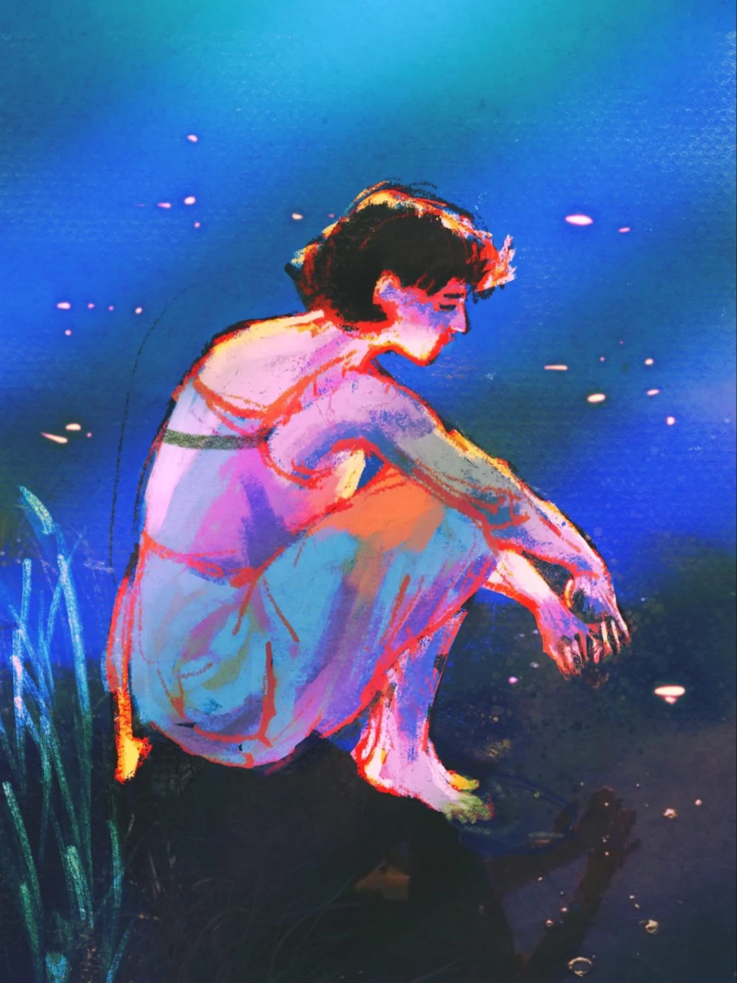 Created this in class. Lately, I only really have time to paint while I&rsquo;m at work 🥲 it&rsquo;s both a good and bad problem to have. #procreateartwork #procreateillustrations