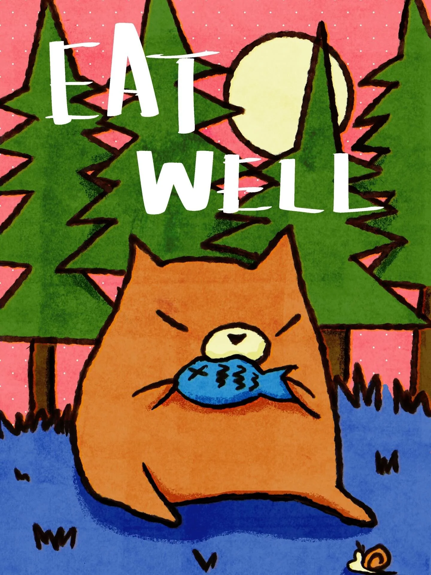 One time we went kayak camping on an island in Sweden. On the way we bought some smoked fish from a nearby village. After we&rsquo;d set up camp I found my husband eating his smoked fish with his bare (bear haha) hands straight out of the paper the s