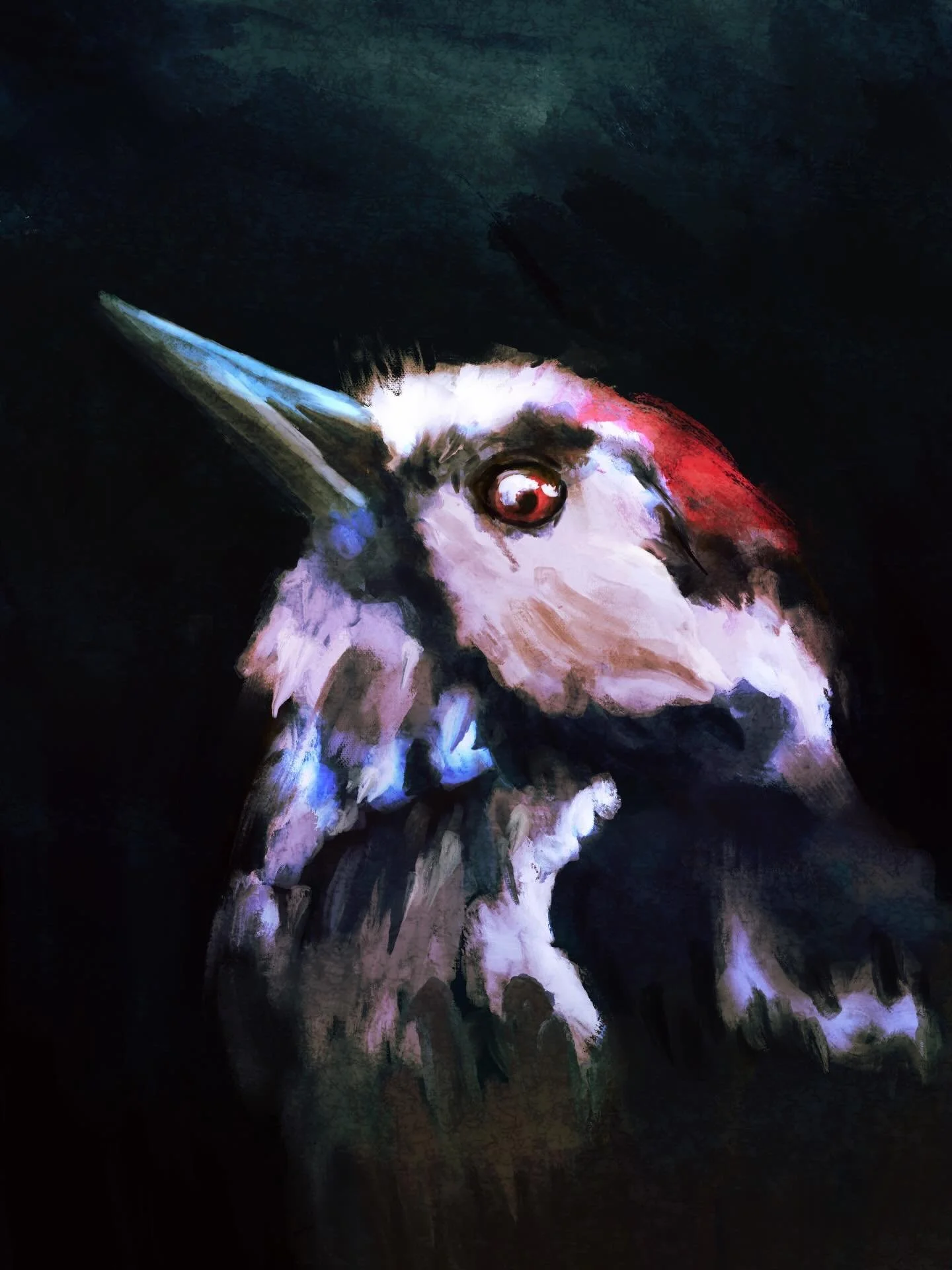 3 different paintings, 1 bird. I quite like the bubble version at the end lol there&rsquo;s something freeing and fun about just making something out of a single round brush. 
My courses are winding down and I am excited to rest longer and have more 