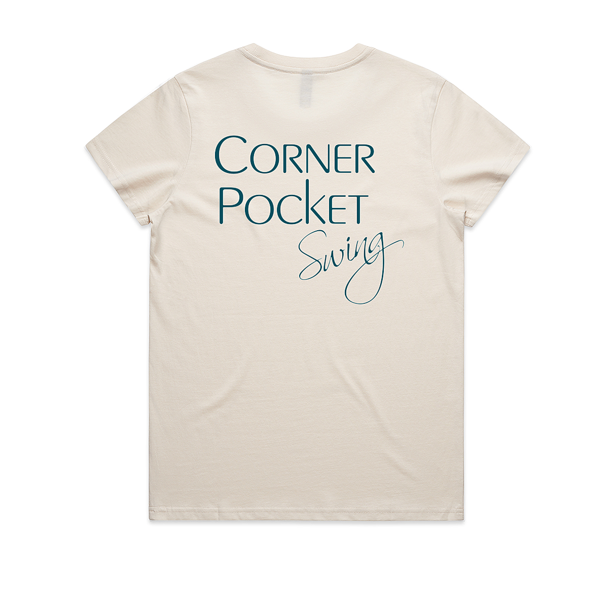 Merch_Ecru Tshirt_Teal Logo_Back.png