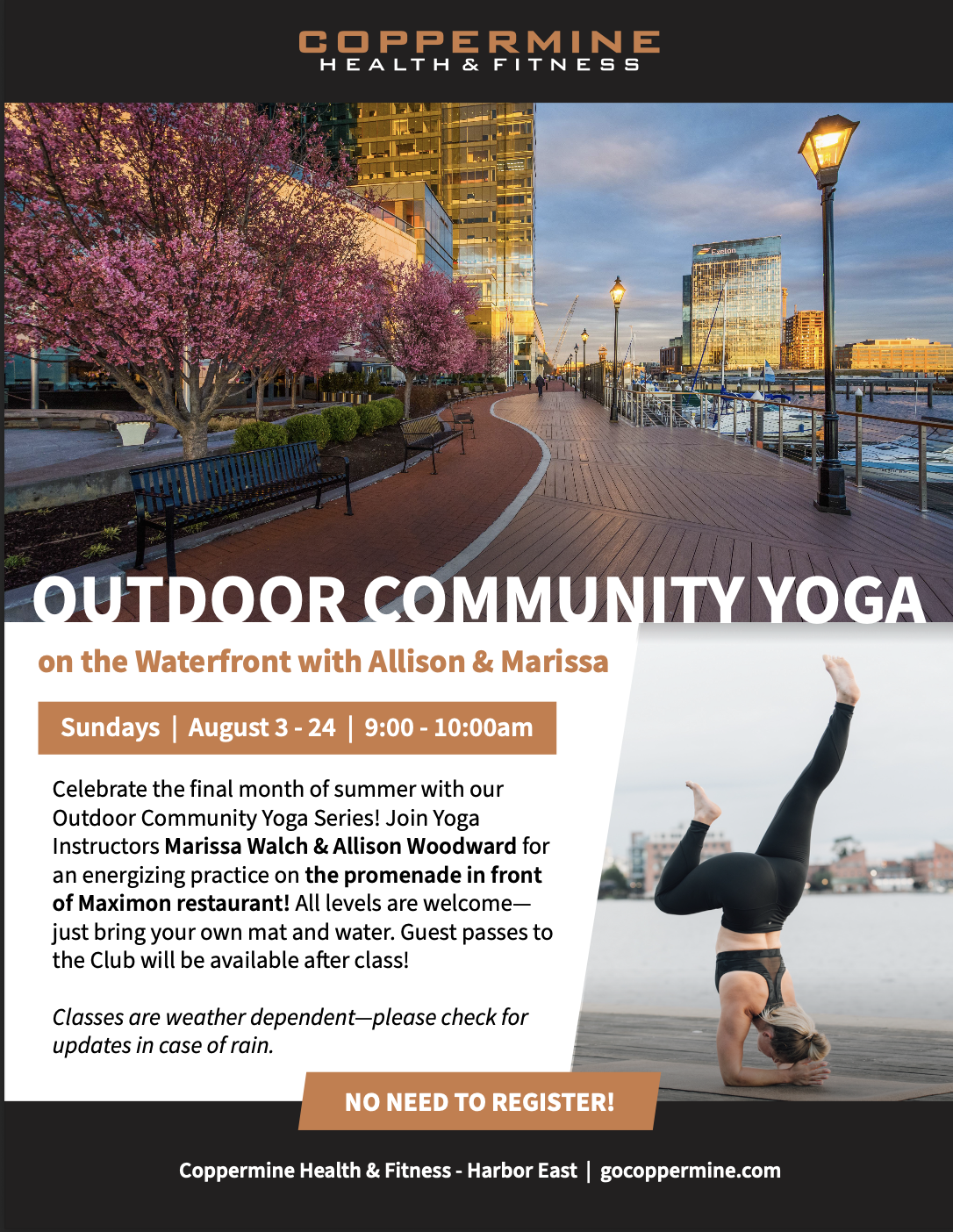 Outdoor Community Yoga in Harbor East