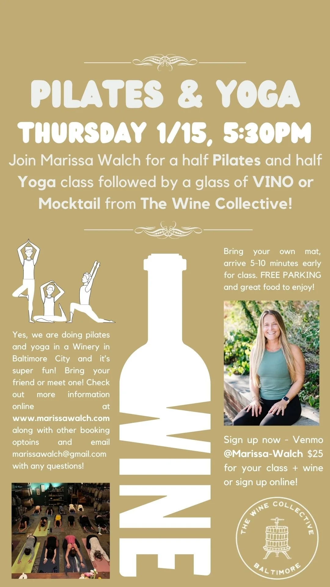 Pilates &amp; Yoga @ The Wine Collective