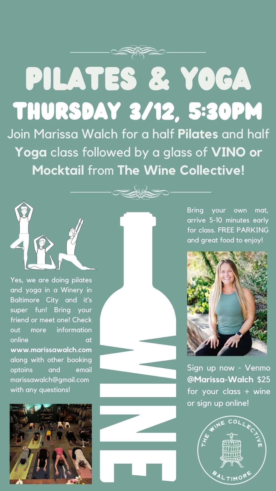 Pilates &amp; Yoga @ The Wine Collective