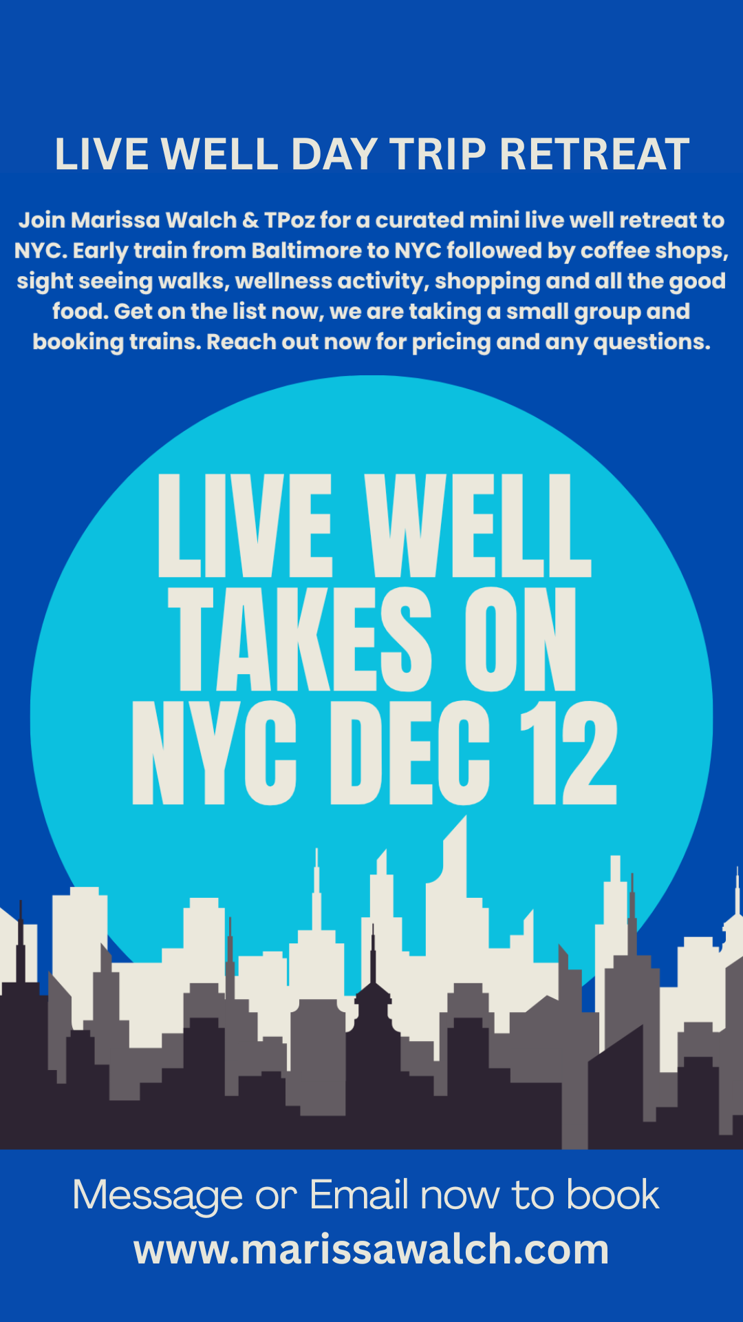 live well NYC Day Trip Retreat