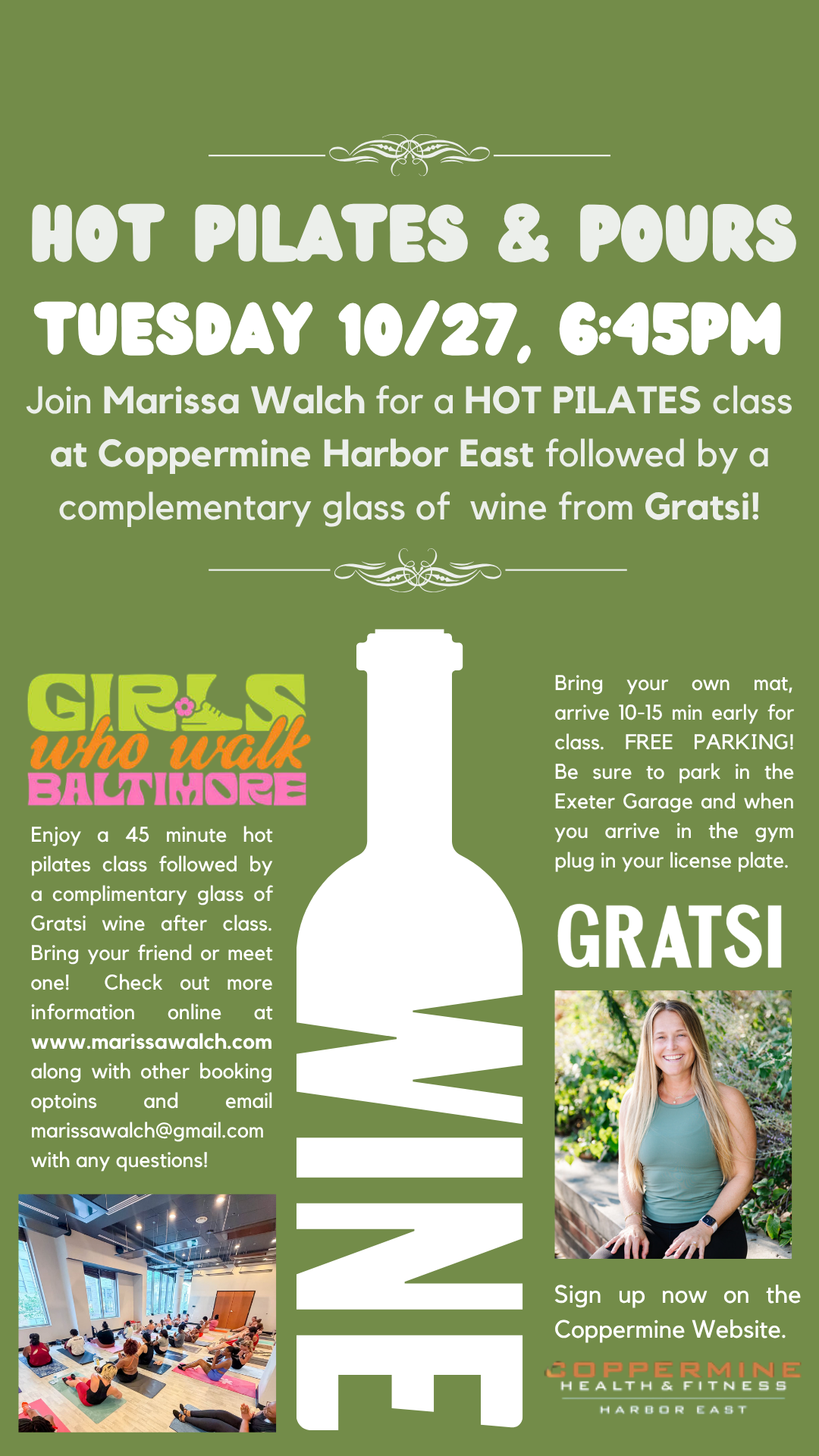 Hot Pilates &amp; Pours 45 @ Coppermine Harbor East