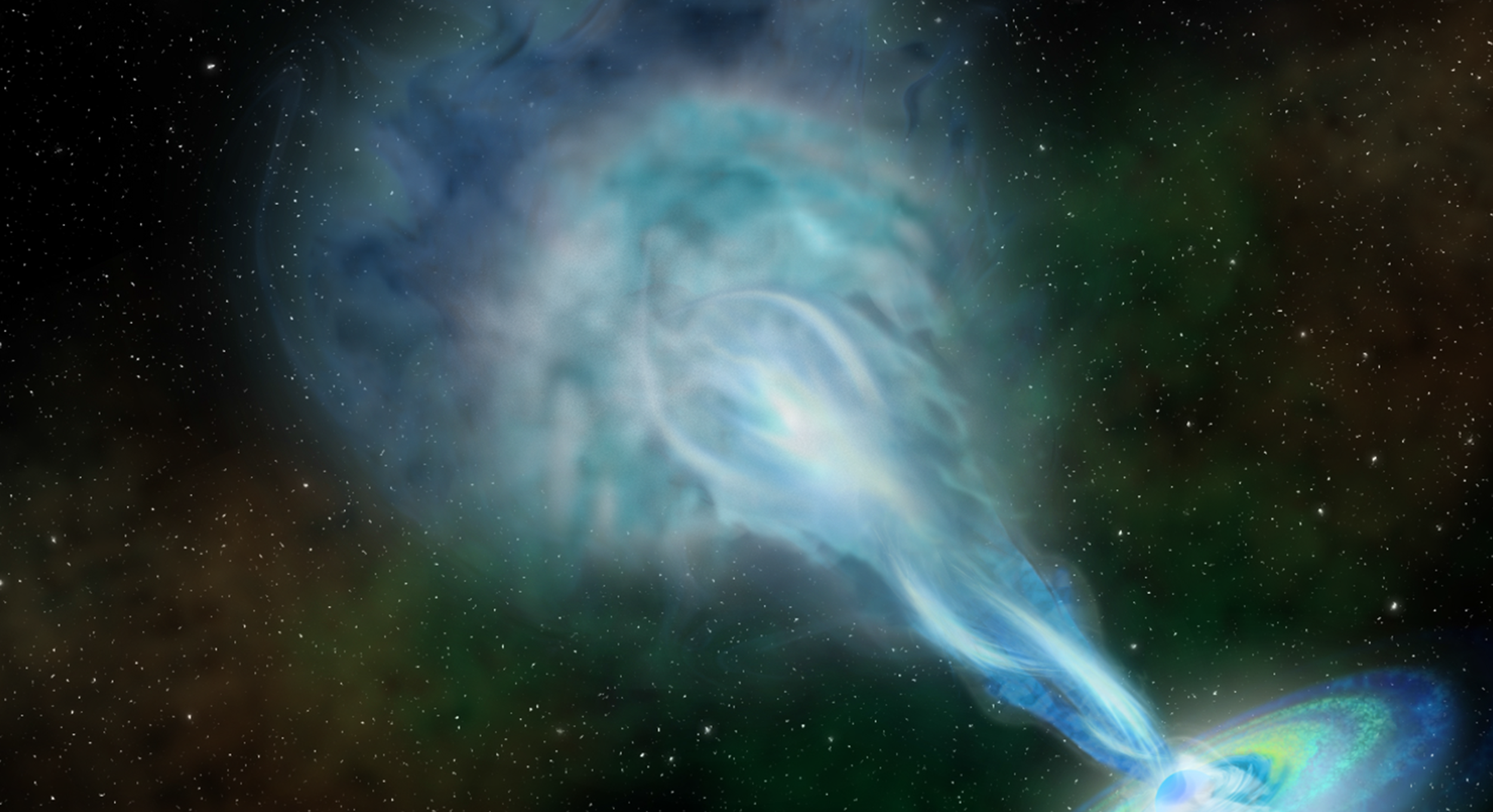 Plasma-Spewing Quasar / Artist Illustration