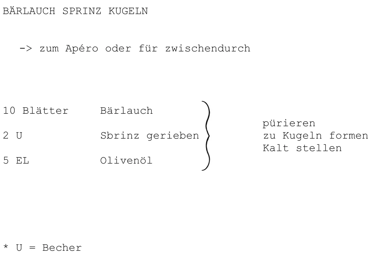 Bärlauch, Sprinz, Olivenöl