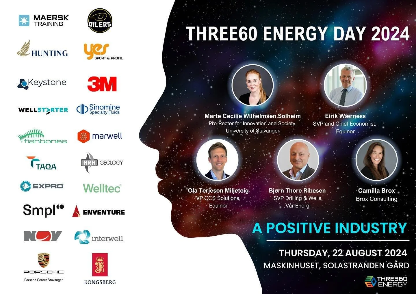 THREE60 Energy Day 2024 is coming up soon, and we really look forward to welcoming Marte Cecilie Wilhelmsen Solheim (@unistavanger), Eirik W&aelig;rness (@equinor), Bj&oslash;rn Thore Ribesen (@varenergi), Ola Terjeson Miljeteig (Equinor) and Camilla