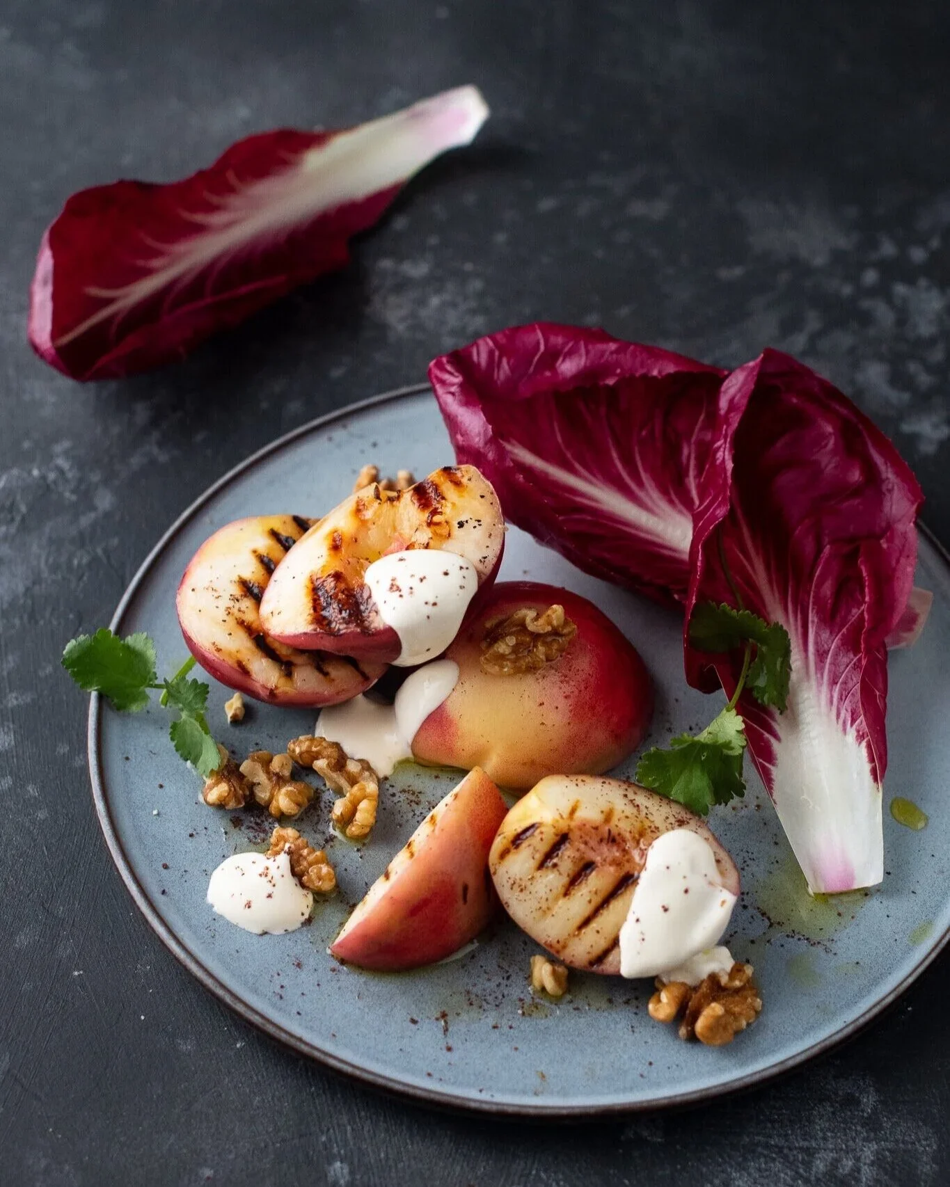 Sumac peaches &amp; radicchio salad