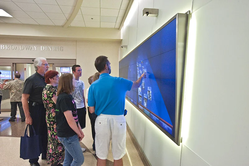 Interactive Digital signage history wall for Saint Luke's Hospital