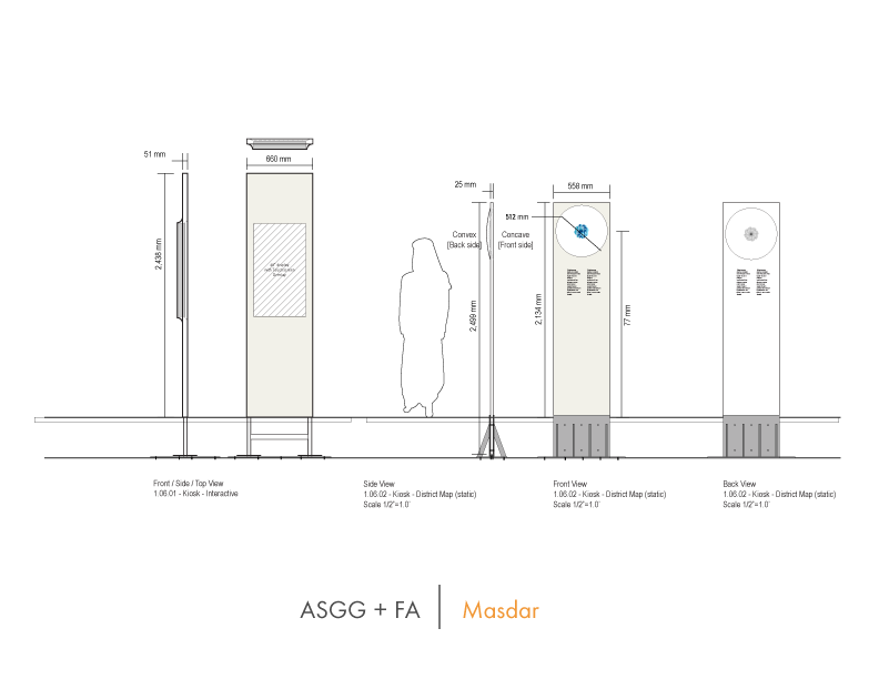 Signage design for Masdar Headquarters.