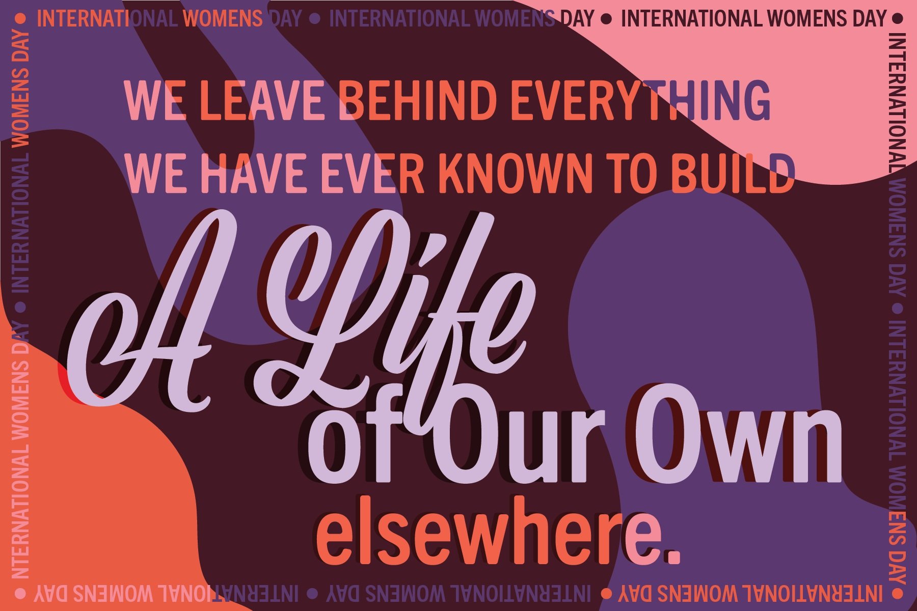International Women's Day Graphic Design Quote Postcard 