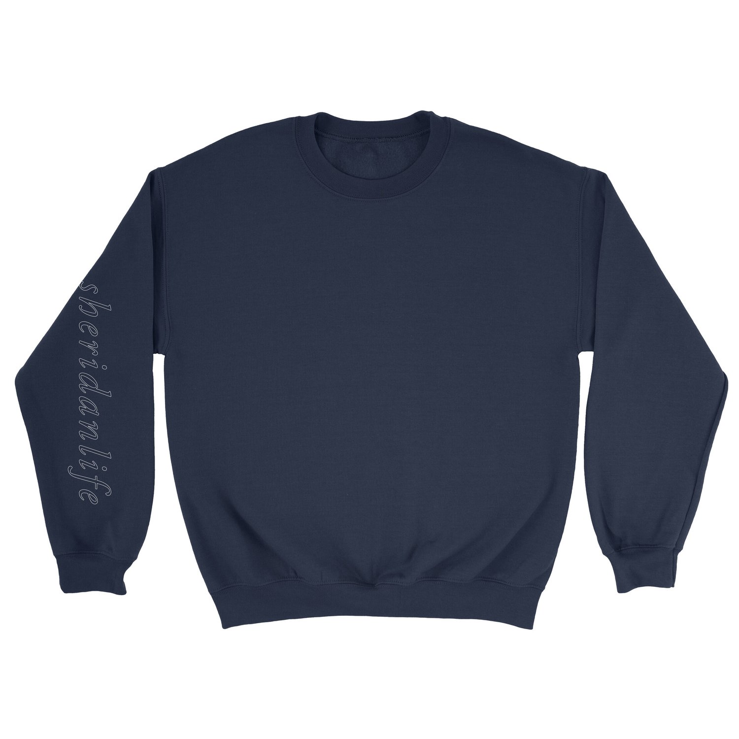 navy blue crewneck