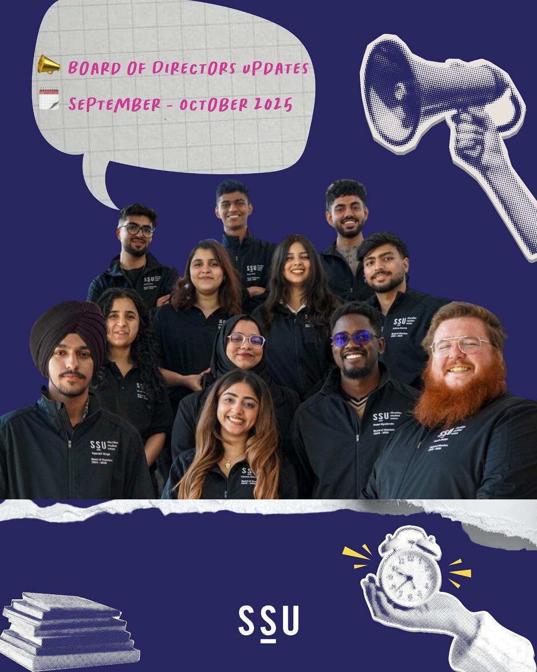 Your Board of Directors has been working on new policies to plan SSU&rsquo;s future and make campus life better for you, Sheridan! 💙

📍 We&rsquo;re meeting across campuses
 🩺 Improving your Health &amp; Dental Plan
 🚀 Launching a new Strategic Pl