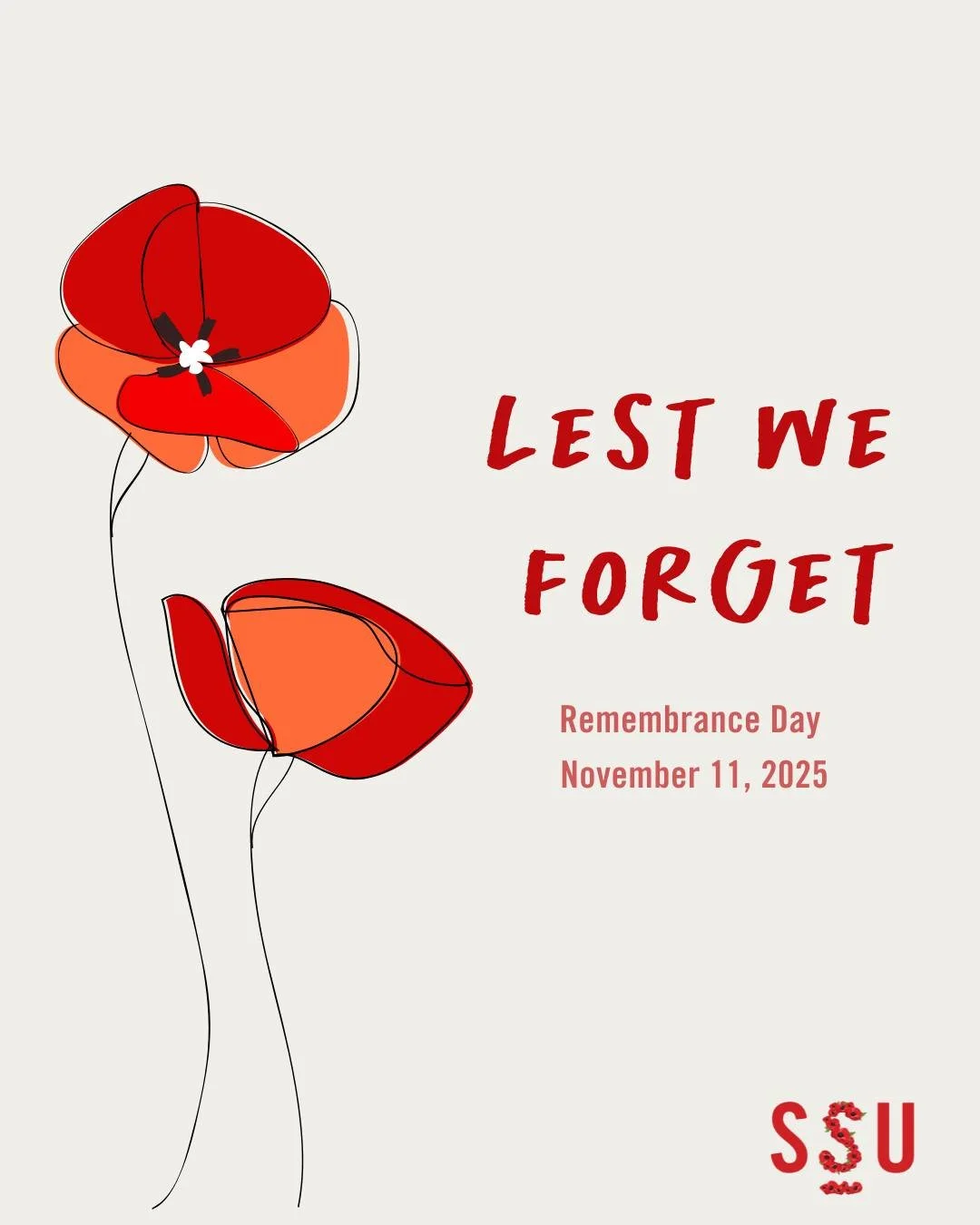 Join us today for the Remembrance Day Ceremony at the HMC Campus in the Creative Commons starting at 10:45am to honour and reflect on those who protected &amp; served.

If you cannot attend in person, the ceremony will be streamed on Sheridan TV and 