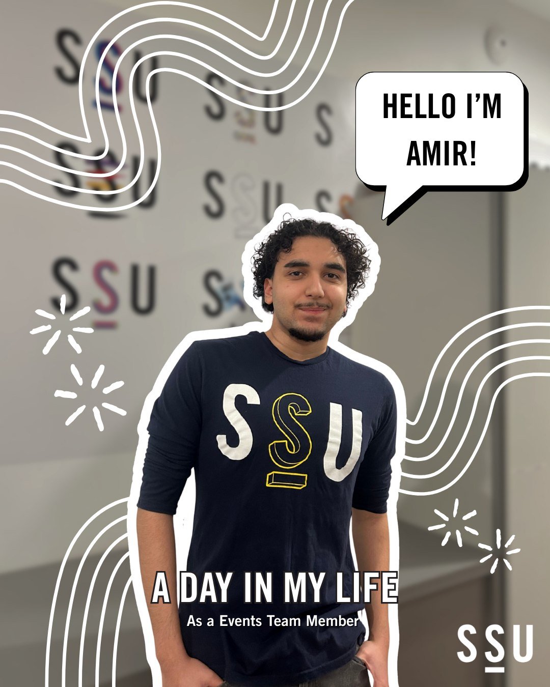 Have you ever wondered what it would be like to be apart of the amazing events team at the SSU? 🌟
Introducing Amir, one of our fantastic events team members at the Davis campus! 🎉

From lifting heavy items to setting up delicious snacks for our eve