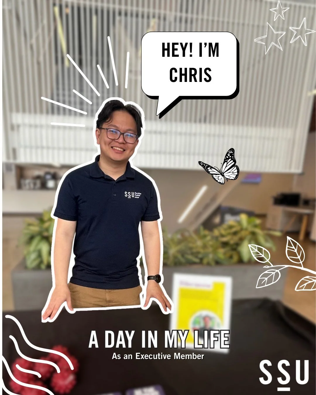 Meet Chris 👋
Follow along for a day in the life of an SSU Executive Member.
From meetings to researching, swipe to see what goes on behind the scenes 👉
#sheridancollege #sheridanlife #dayinthelife