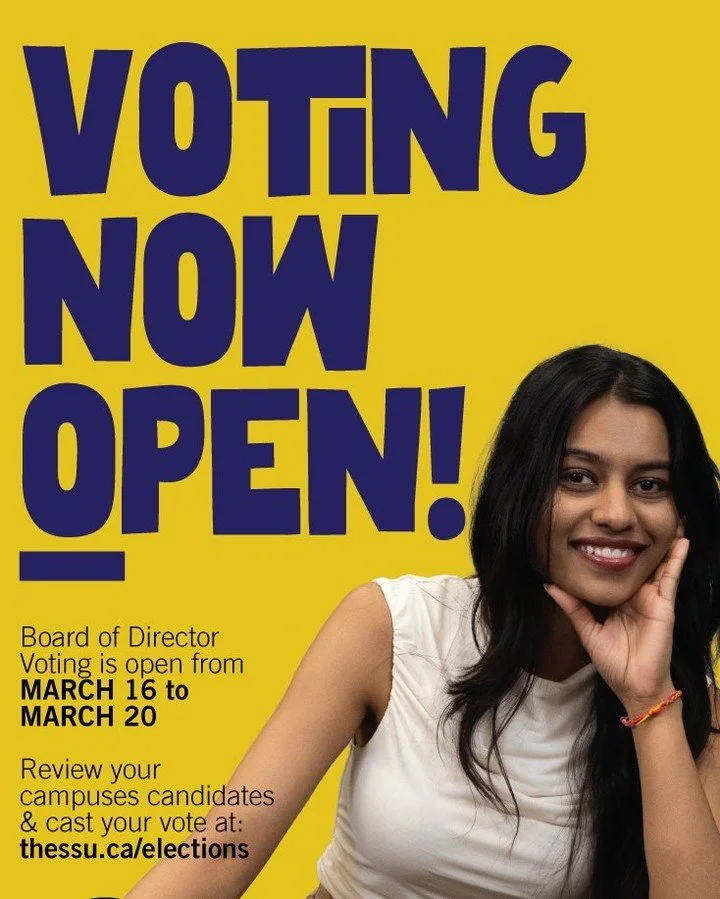 Voting for our new SSU Board of Directors is now open!💥🗳️

There will be voting booths this week starting today until Friday March 20th from 10:00 AM to 4:00 PM at each campus. Stop by and cast your vote in person with us!🙇 Here are the booth loca