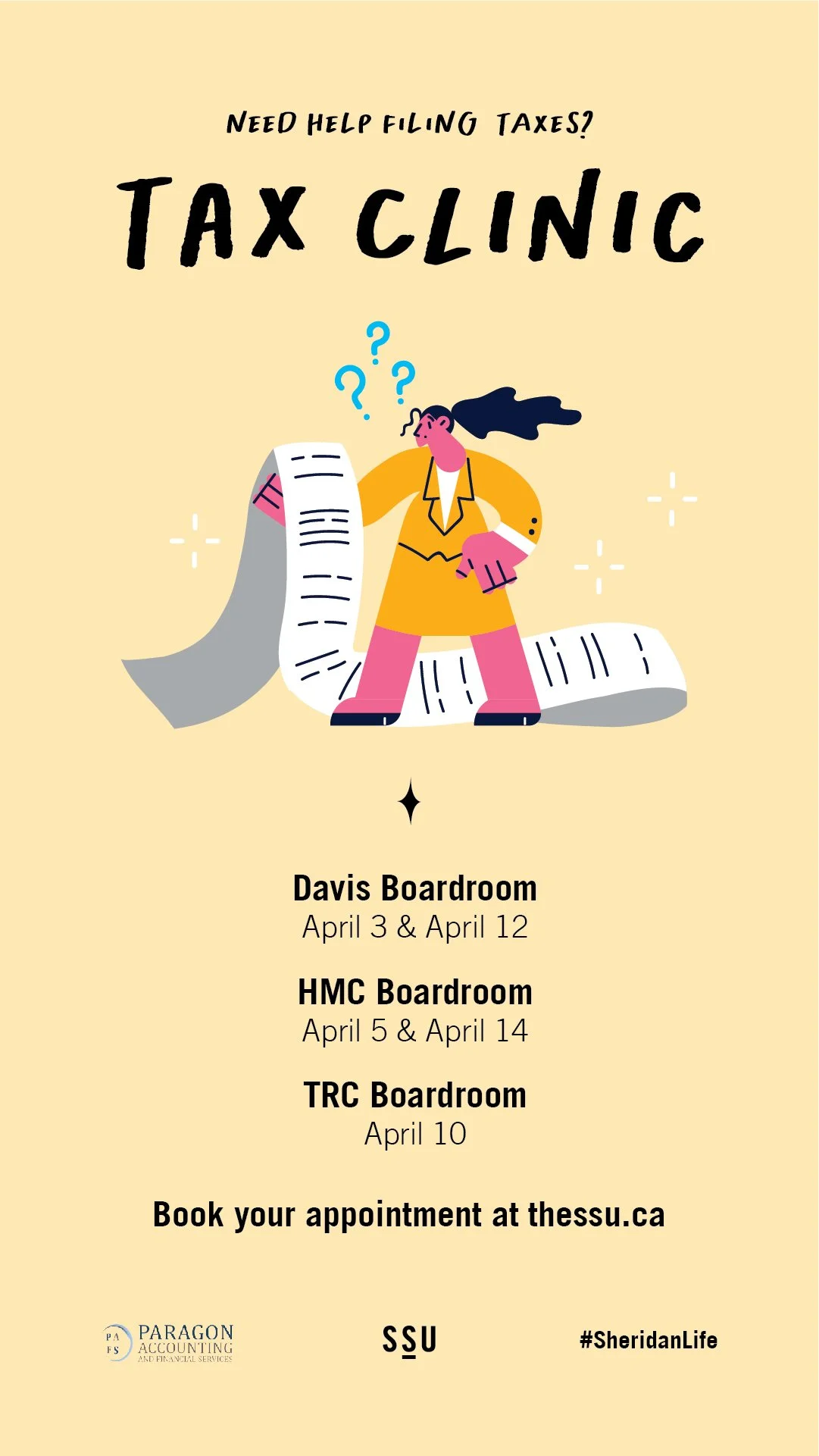 Tax Clinic (FULLY BOOKED) — Sheridan Student Union