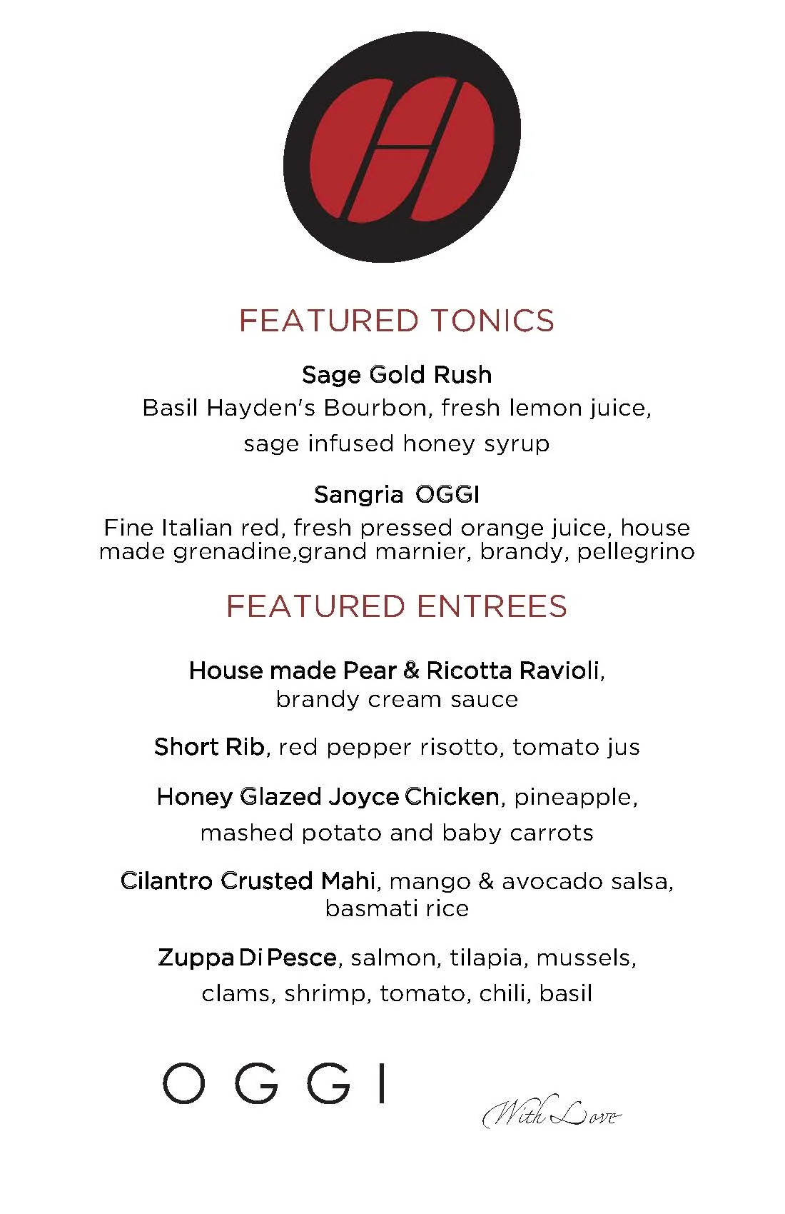 DINNER FEATURES