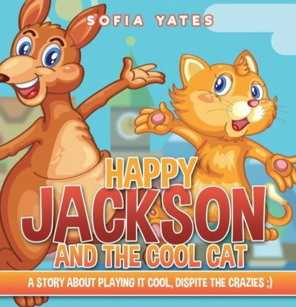 Happy Jackson and the Cool Cat children's book cover by iLoveMyCover