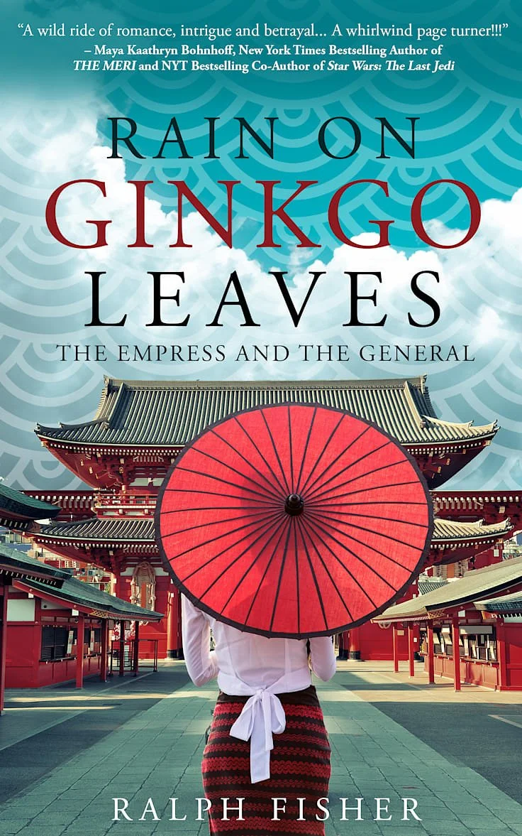 Rain on Ginkgo Leaves historical romance book cover by iLoveMyCover