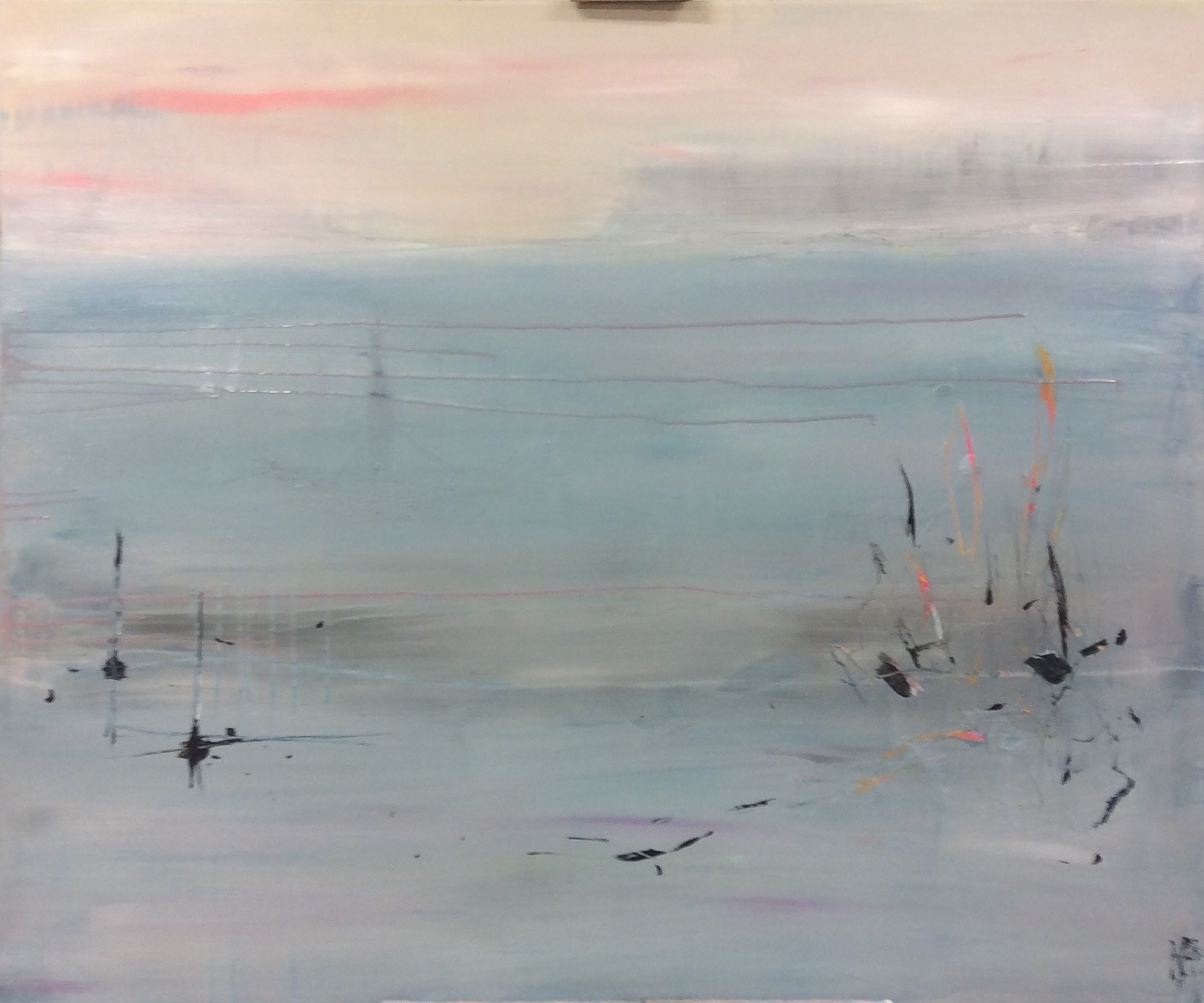 ERÄS SUMUINEN AAMU, One Smoggy Morning, Acryl, 120X100, (MYYTY)