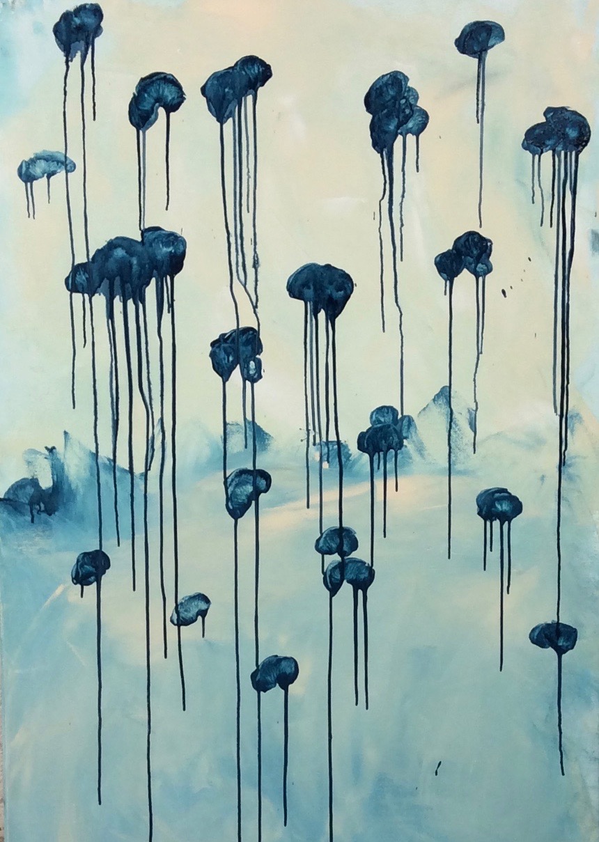 Over the Mountains, Acryl, 150x100 (myyty)