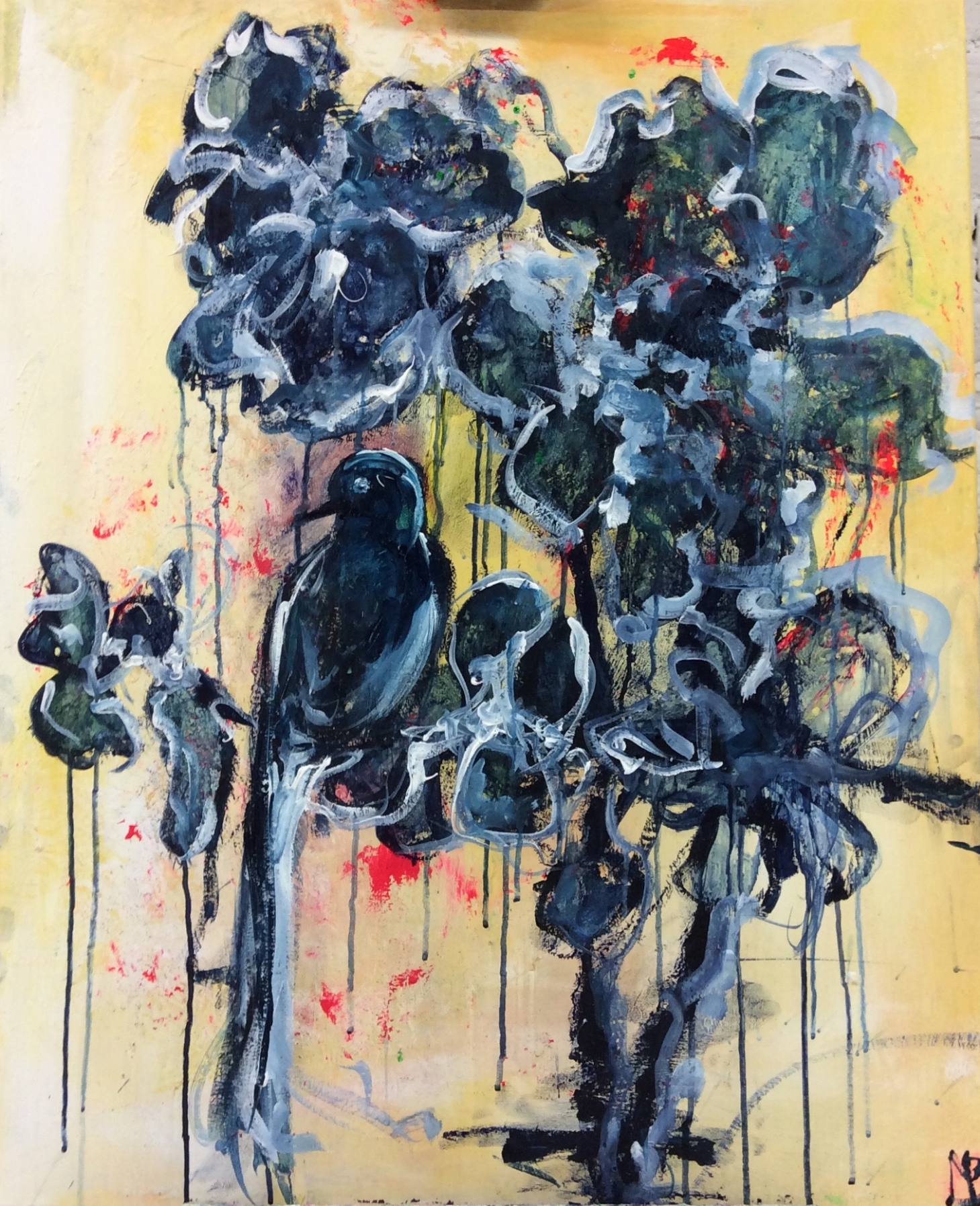 KEVÄTLAULU, ACRYL, 80x100, (myyty)