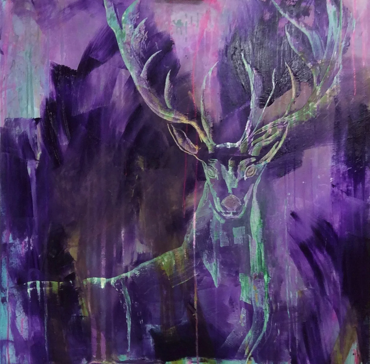 Pohjolan Yö, 100x100, Acryl (myyty)