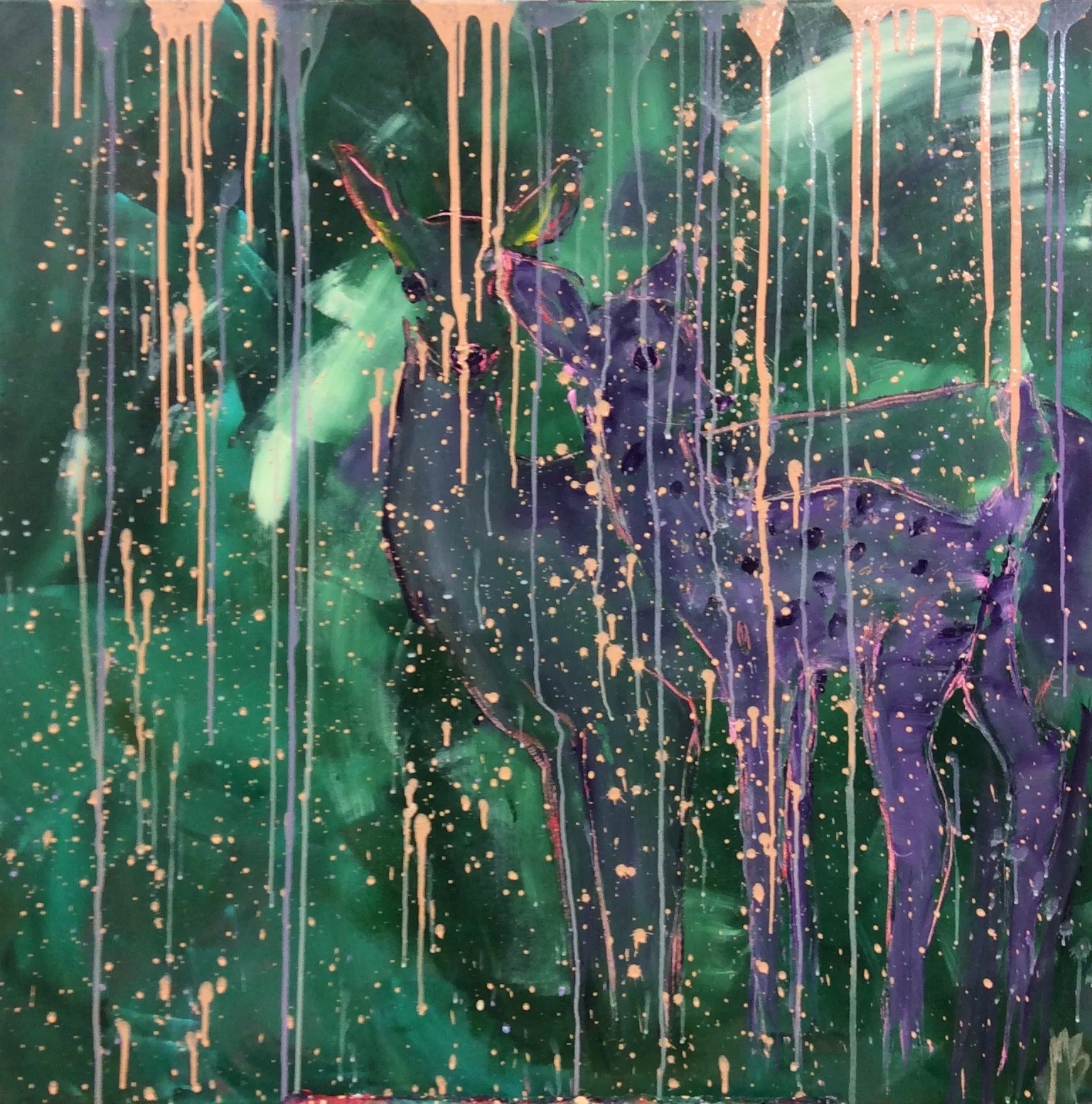 Kuusimetsässä, 100x100, Acryl (myyty)