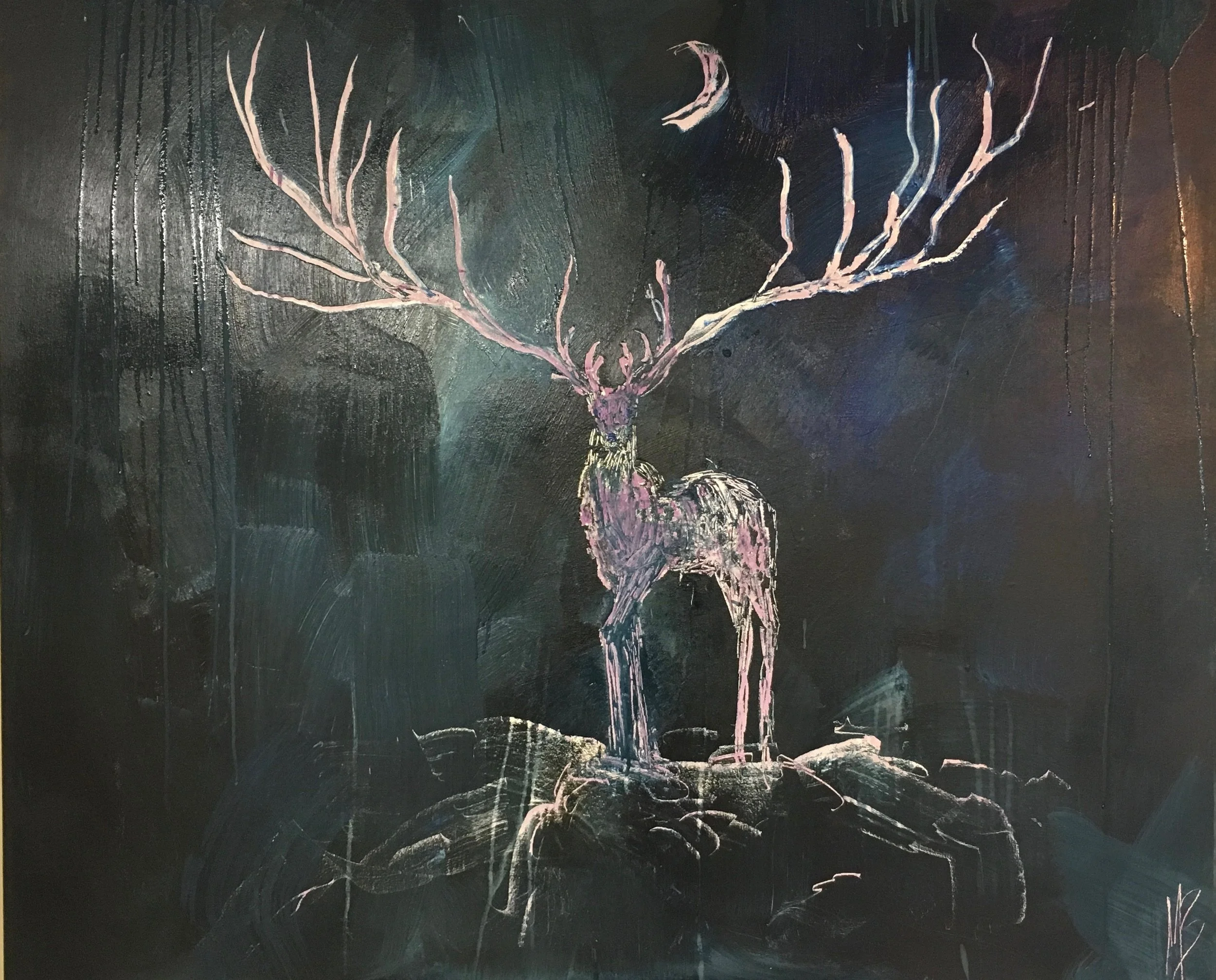 The One Who Knows, Acryl, 120x100 (myyty)