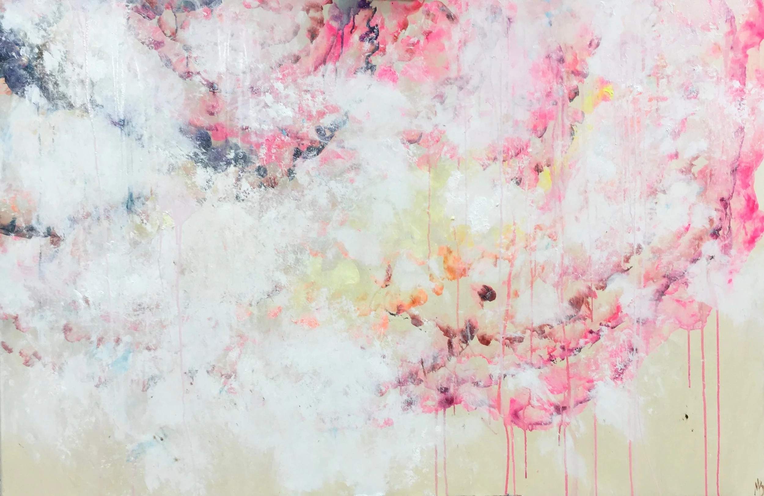 Something New, Something Old, Something Blu, Something Borrowed (Don't marry your wedding dress!), 150x100, acrylic (varattu)