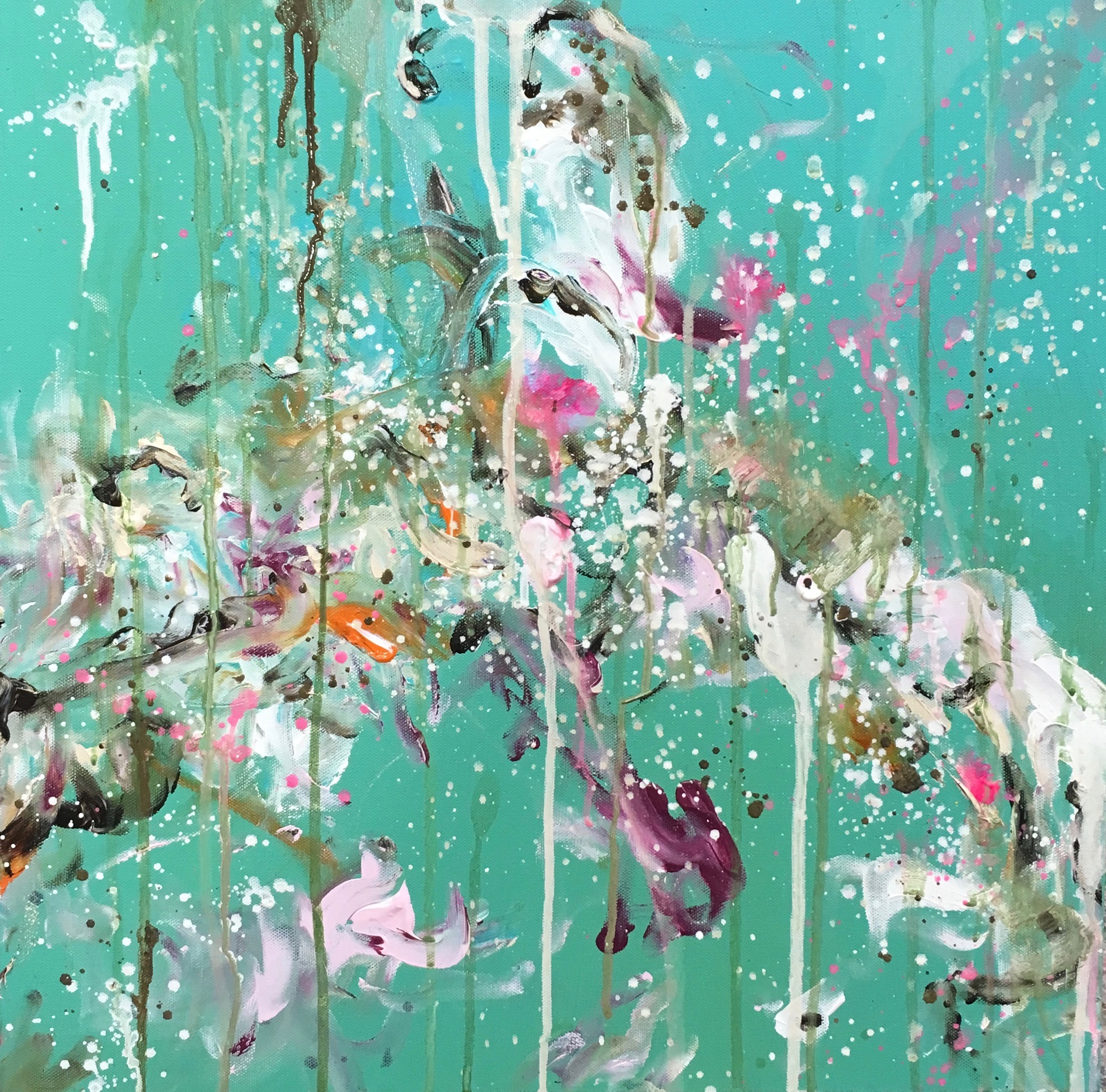 Blooming Daughter, 30x30, Acrylic on Canvas (myyty)