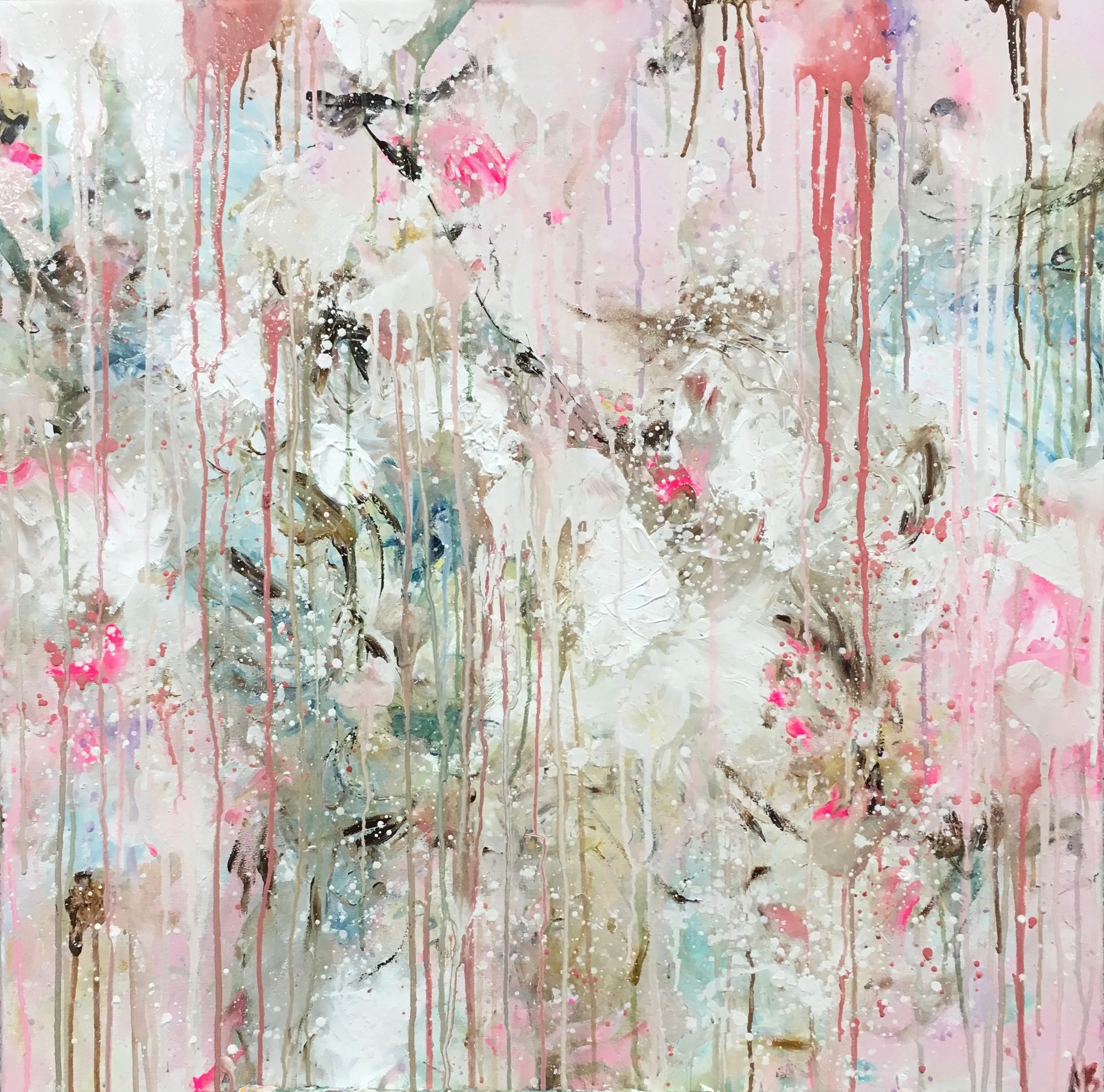 You Belong To The Wild Flower, 90x90, Acrylic on Canvas (myyty)