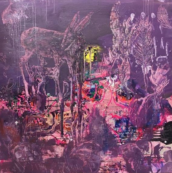 Deep Forest, Acrylic on Canvas, 150x150