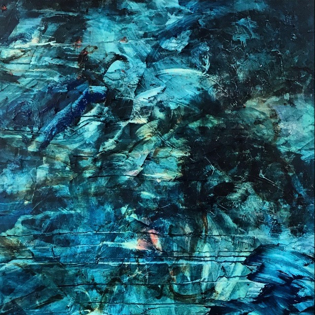 CALL FROM PARADISE, 100X100, ACRYLIC ON CANVAS (MYYTY)
