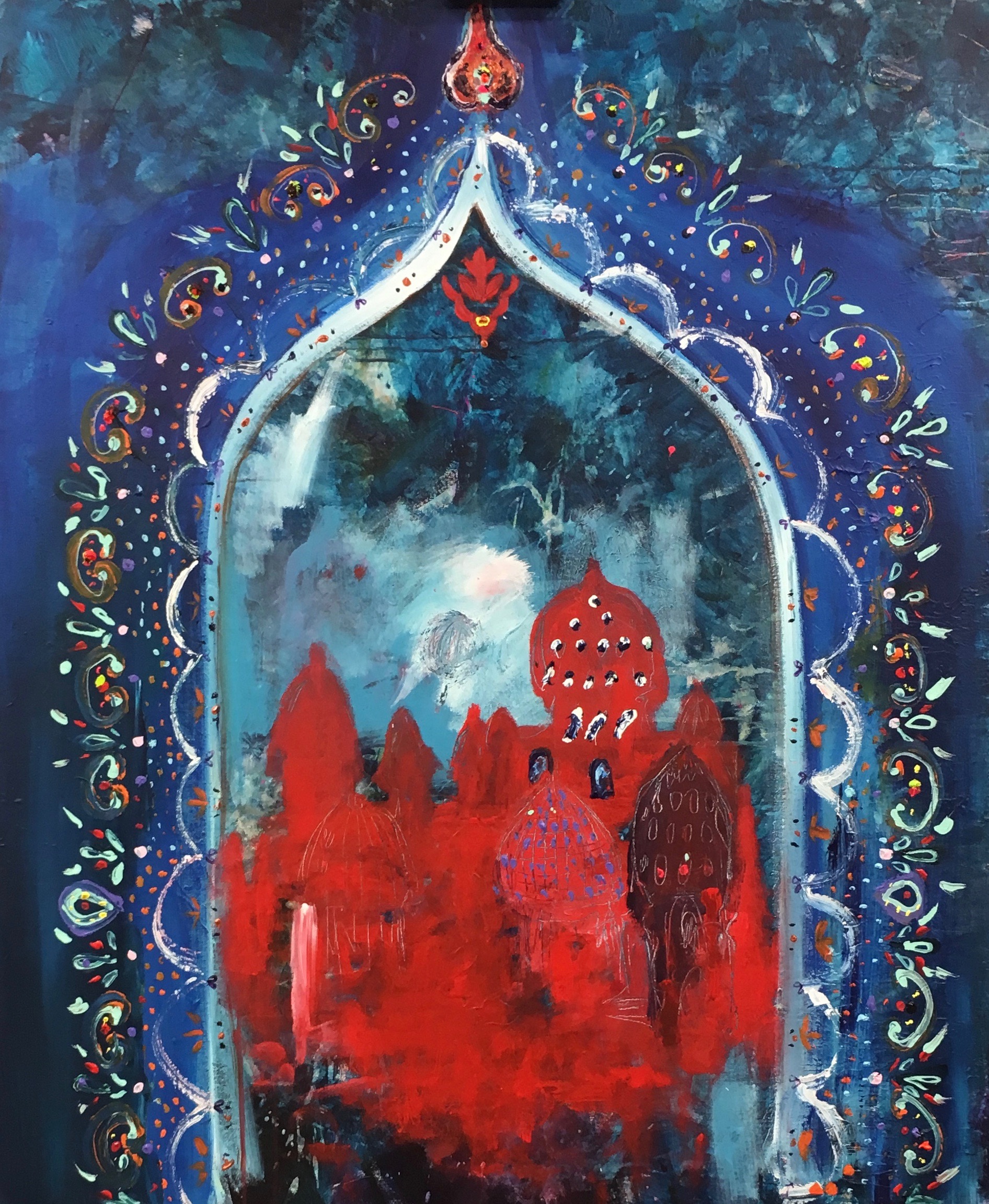 Eteisessä Taivaan Portit, 150x150, Acrylic on Canvas (myyty)