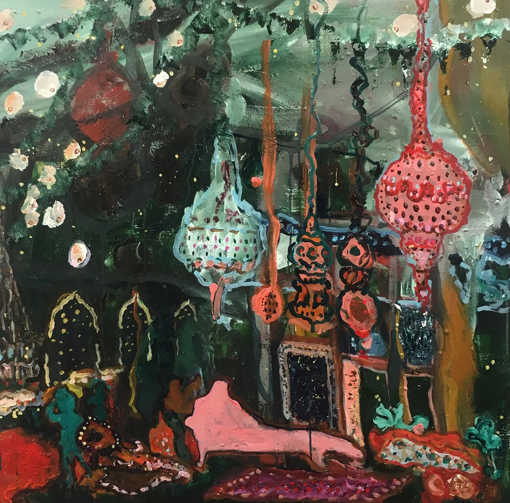 One and Thousand Nights, acrylic on canvas, 100x100