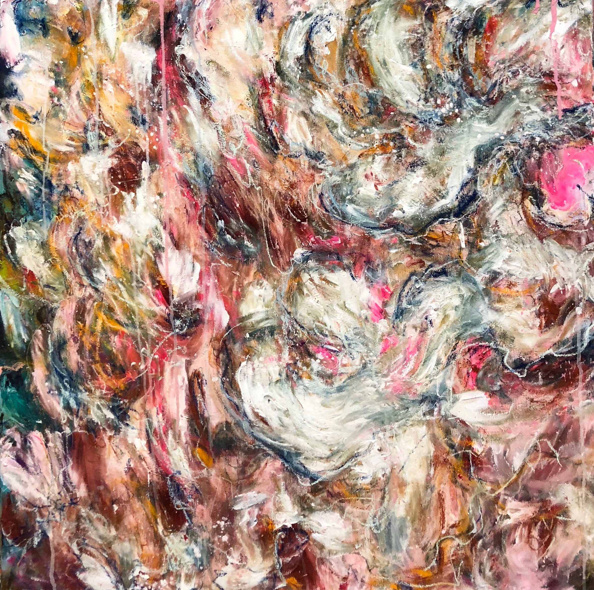 Jokainen Kohta, 100x100, sekatekniikka (myyty)
